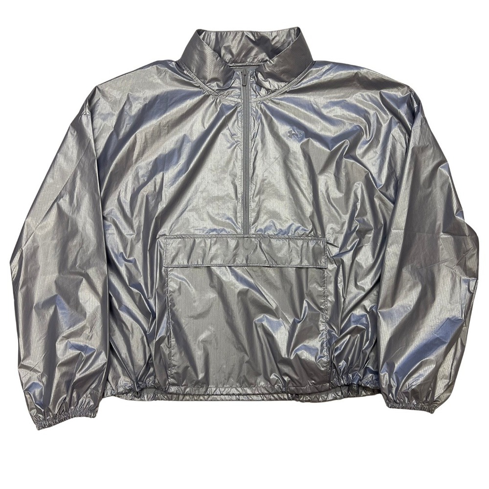 Under Armour‎ Metallic Silver Windbreaker Pullover Jacket Womens Large